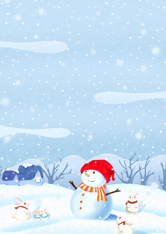 唯美冬天雪景1 (19)冬天雪景信纸模板word模板